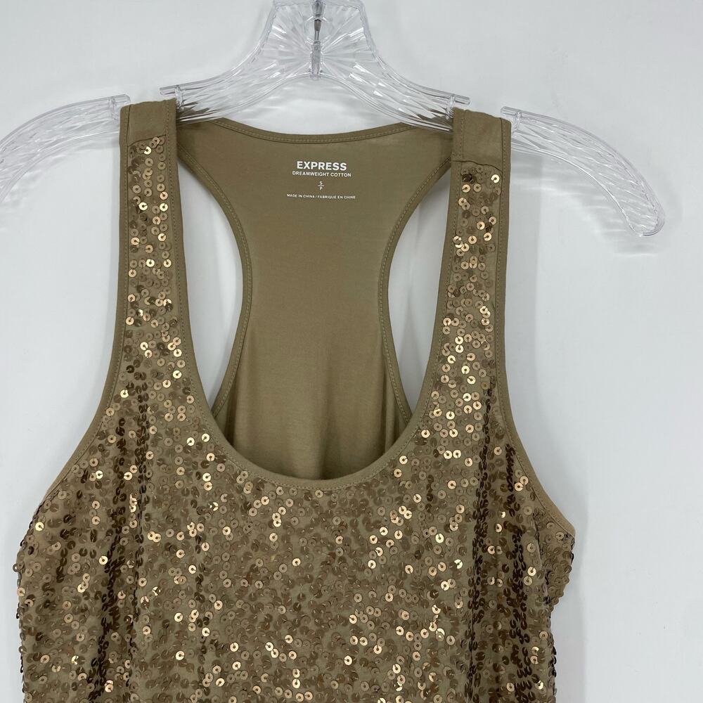 Express Dreamweight Cotton Sequin Top Size Small - Picture 3 of 6